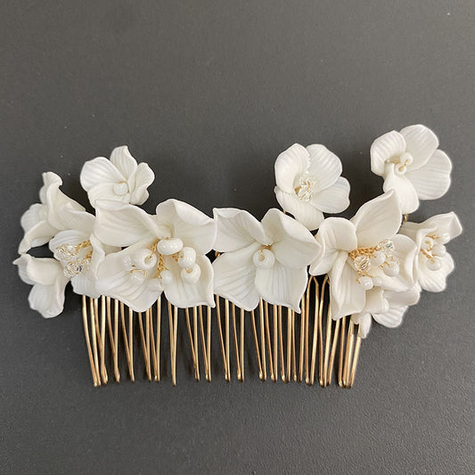 Bridal Headwear Accessories White Ceramic by edenista