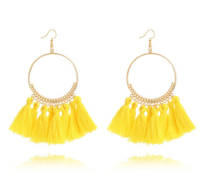 Big Round Drop Dangle Earrings by edenista