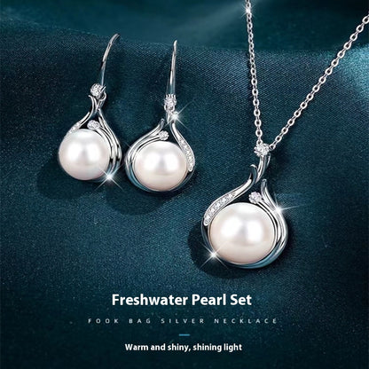 Women's Necklace S925 Silver Natural Freshwater Pearl Necklace Luxury Niche Fall Winter Sweater Chain Jewelry by edenista