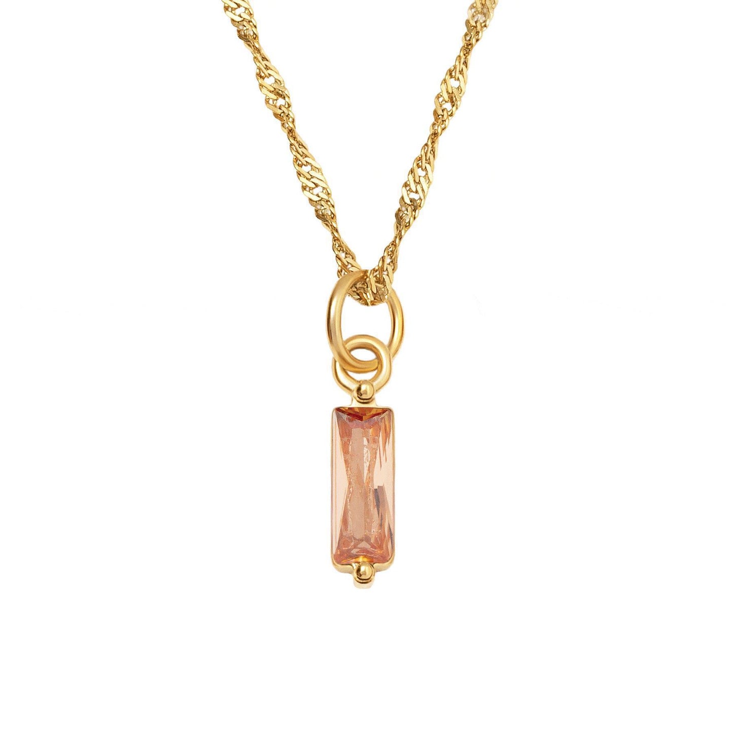 Color Twelve Birthstone Necklace Electroplating by edenista