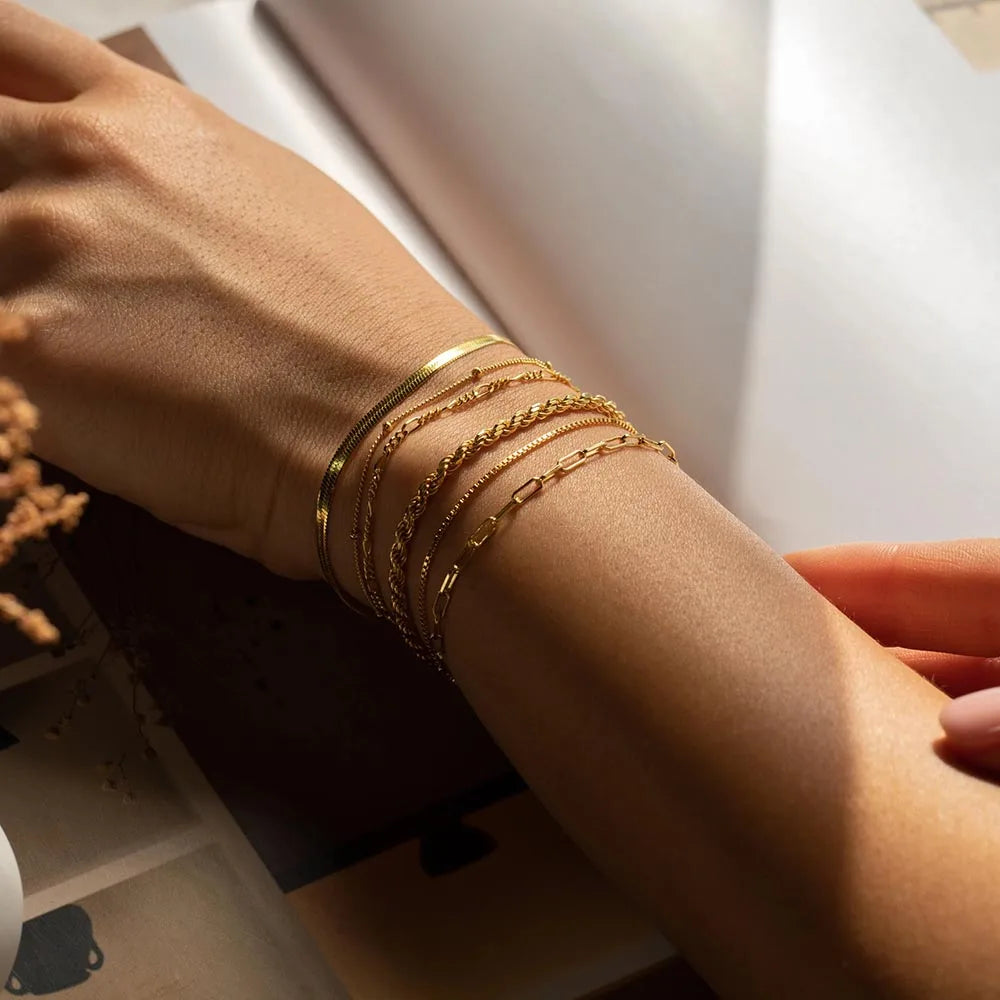 Stainless Steel Chain Bracelet for Women – Gold PVD Plated