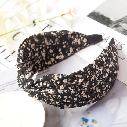 Wide Cross Leopard Print Headband – Elastic Bow Hair Hoop for Women & Girls