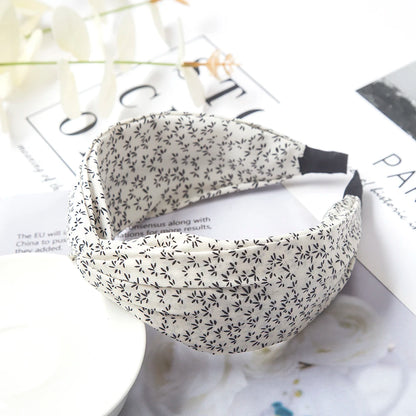 Wide Cross Leopard Print Headband – Elastic Bow Hair Hoop for Women & Girls