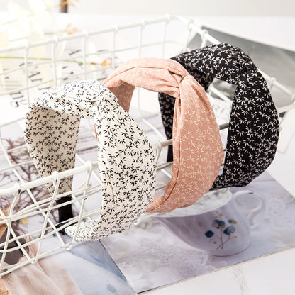 Wide Cross Leopard Print Headband – Elastic Bow Hair Hoop for Women & Girls