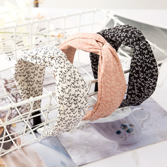 Wide Cross Leopard Print Headband – Elastic Bow Hair Hoop for Women & Girls