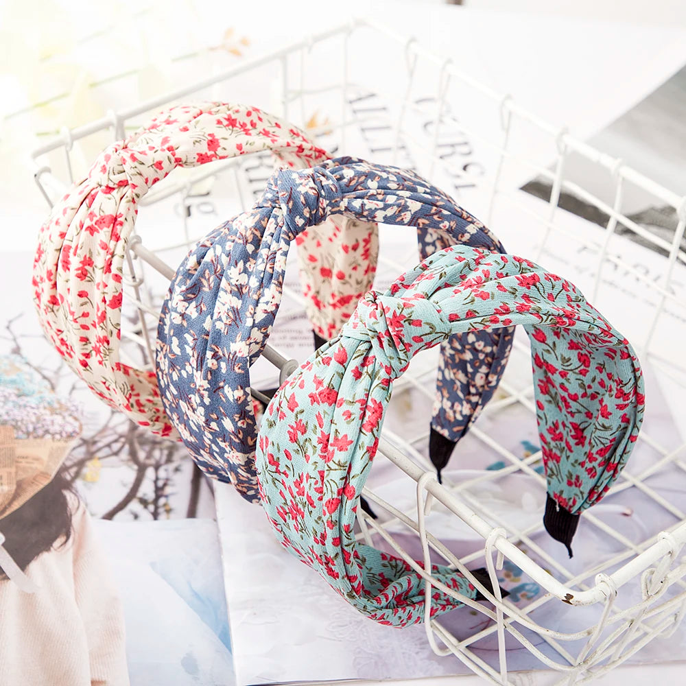 Wide Cross Leopard Print Headband – Elastic Bow Hair Hoop for Women & Girls