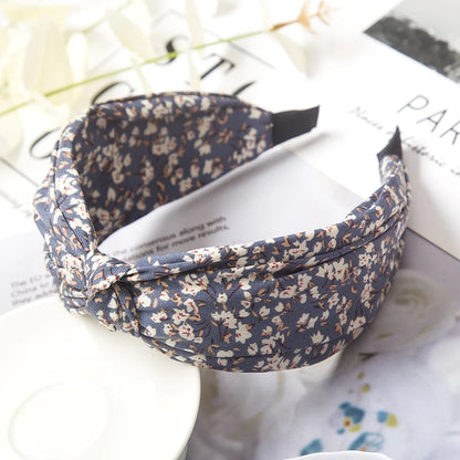 Wide Cross Leopard Print Headband – Elastic Bow Hair Hoop for Women & Girls