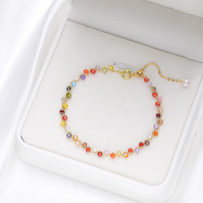 3mm Natural Stone Handmade Adjustable Bracelet for Women