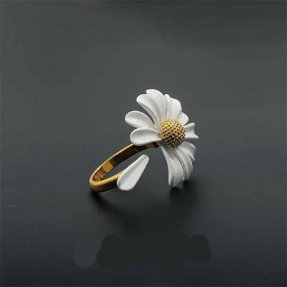 Korean Daisy Flower Adjustable Ring