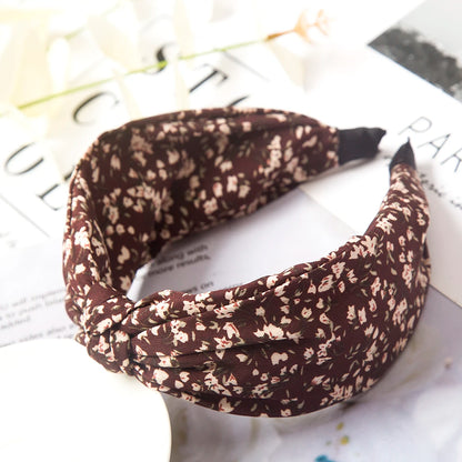 Wide Cross Leopard Print Headband – Elastic Bow Hair Hoop for Women & Girls