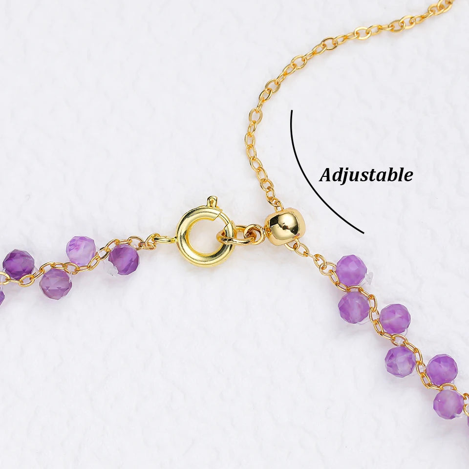 3mm Natural Stone Handmade Adjustable Bracelet for Women