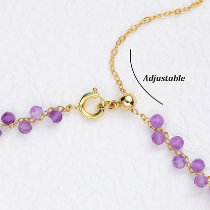 3mm Natural Stone Handmade Adjustable Bracelet for Women