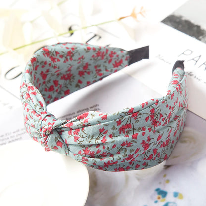 Wide Cross Leopard Print Headband – Elastic Bow Hair Hoop for Women & Girls