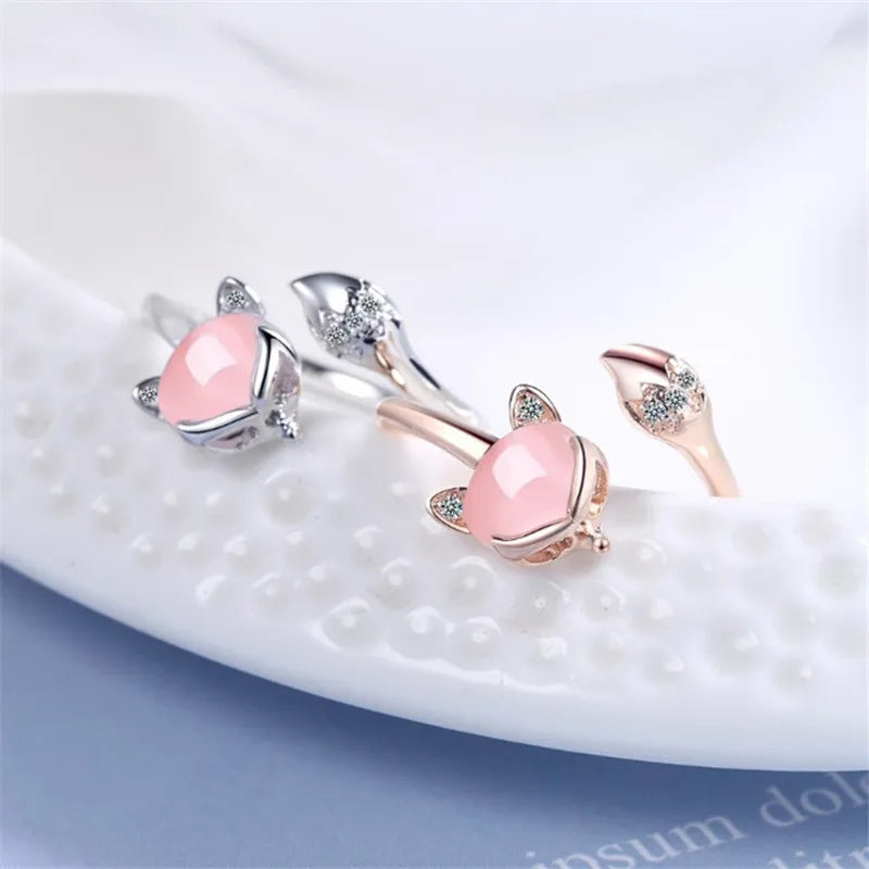 Korean Daisy Flower Adjustable Ring