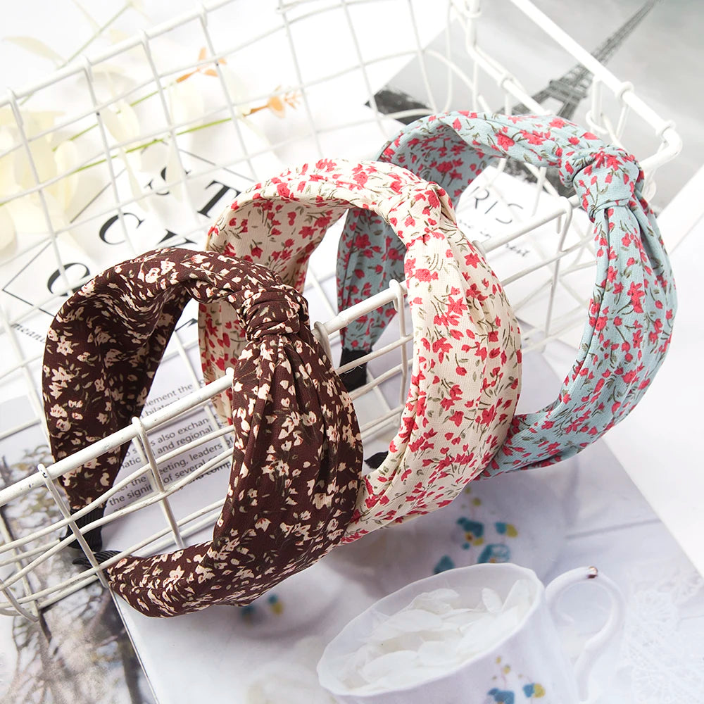 Wide Cross Leopard Print Headband – Elastic Bow Hair Hoop for Women & Girls