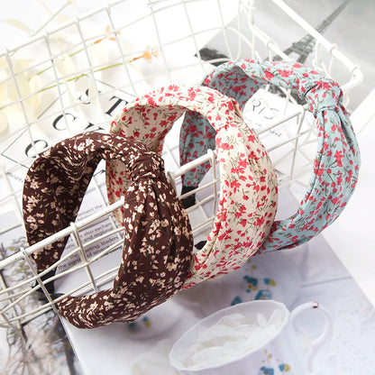 Wide Cross Leopard Print Headband – Elastic Bow Hair Hoop for Women & Girls