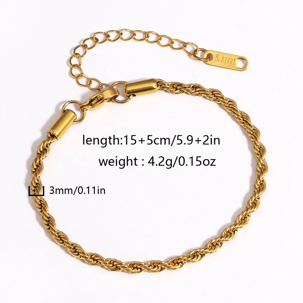 Chunky Gold Plated Stainless Steel Link Chain Bracelet