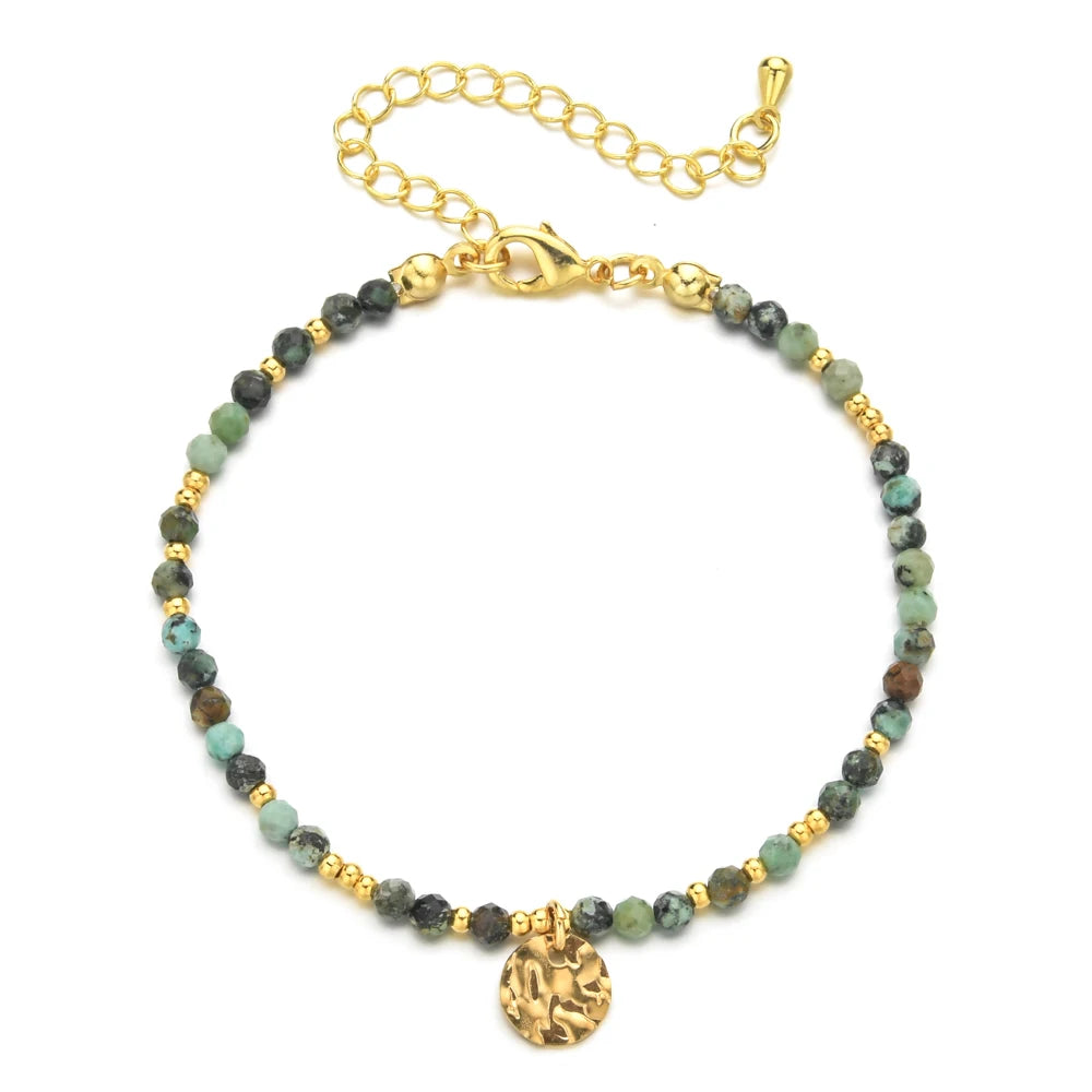 Natural Stone Turquoise Beads Bracelet for Women