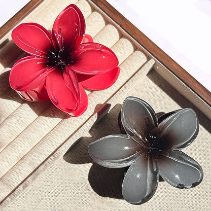 2-Piece Bohemian Flower Hair Claw Clip Set – Egg Flower Barrette for Women & Girls