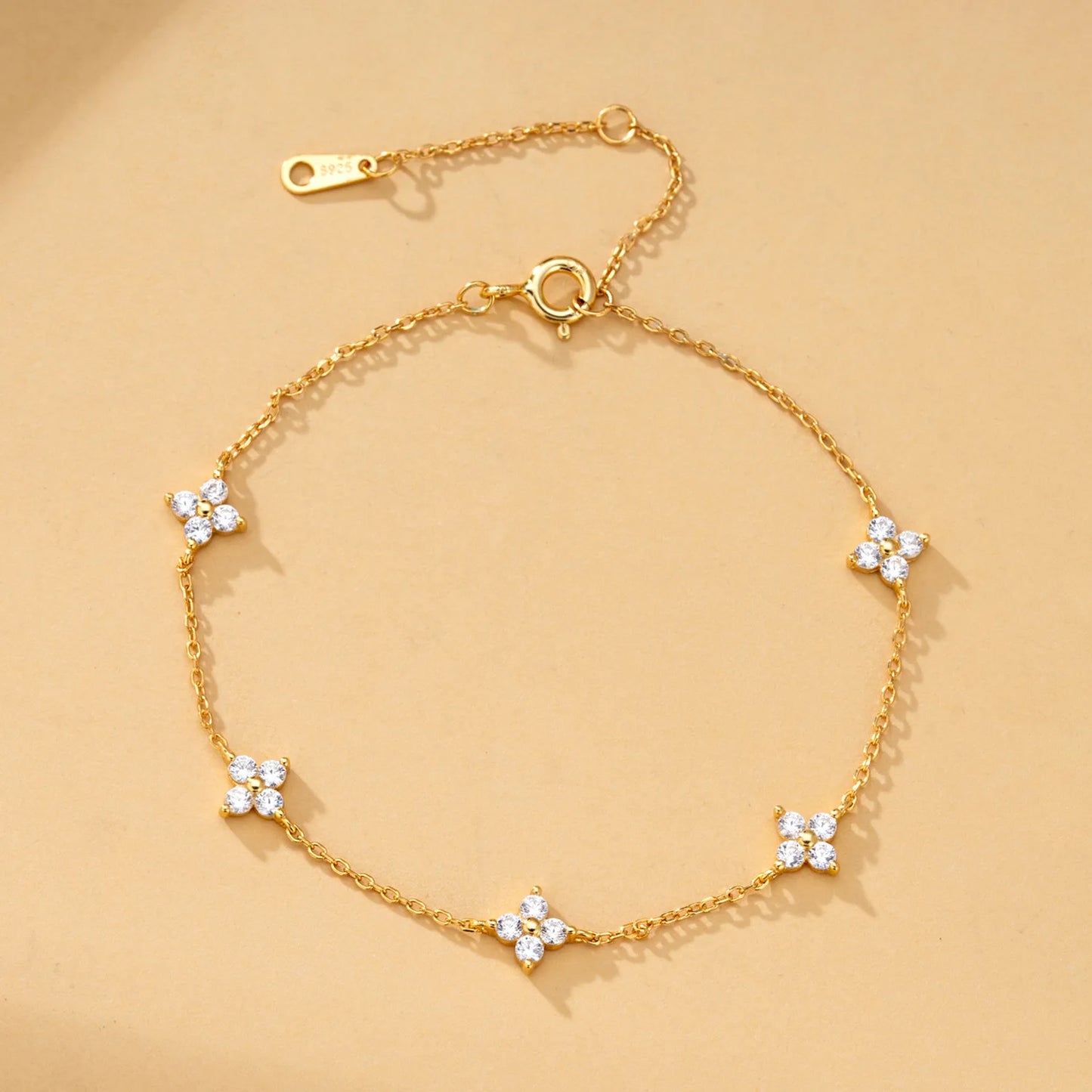 Three-Layer Geometric Bead Bracelet – 925 Sterling Silver