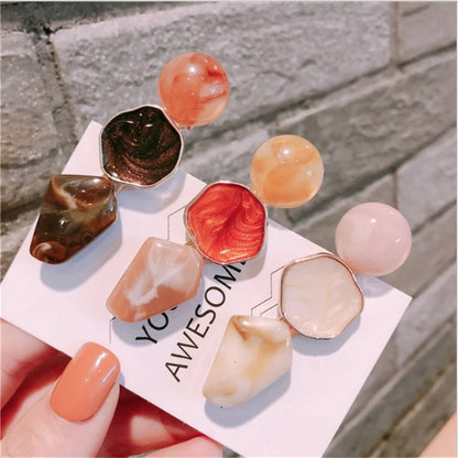 Acrylic Pearl Hair Clip Set – Geometric Hairgrip Barrettes for Women & Girls