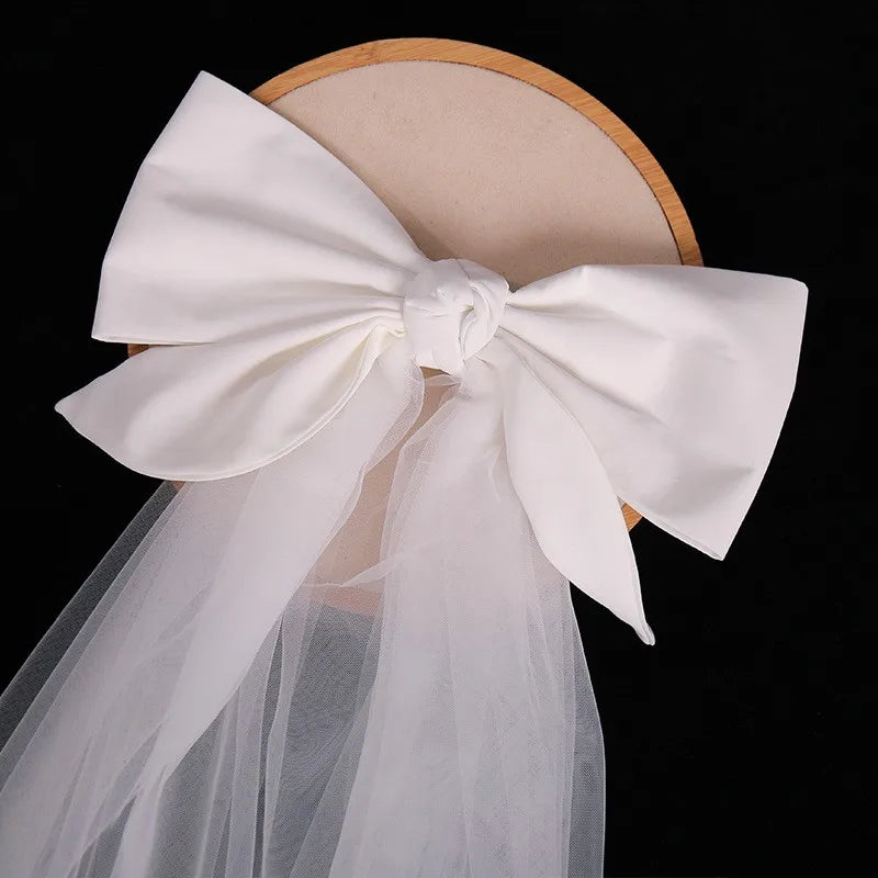 Double Layer Mesh Tulle Short Wedding Veil