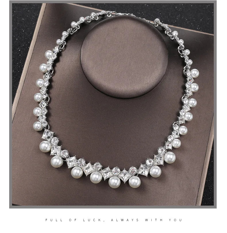 New pearl gemstone jewelry woman necklace set for women by edenista