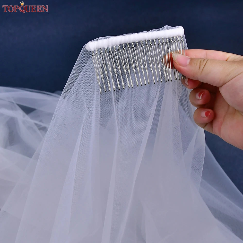 2-Tier Minimalist Bridal Veil with Blusher