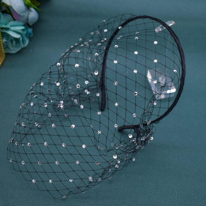 Pearl Beads Bridal Birdcage Veil