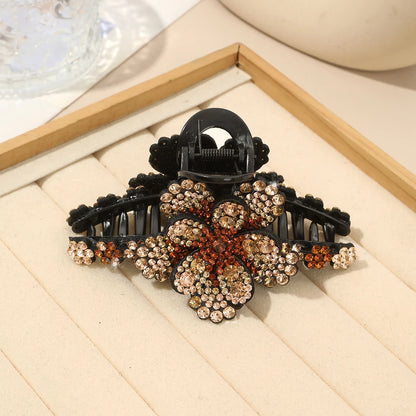 Flower Rhinestone Hair Claw Clips – Fashion Hairgrip Barrettes for Women & Girls
