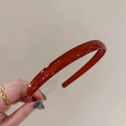 Plastic Translucent Toothed Headband – Non-Slip Candy Color Hair Hoop for Women & Girls