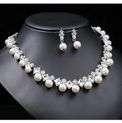 New pearl gemstone jewelry woman necklace set for women by edenista