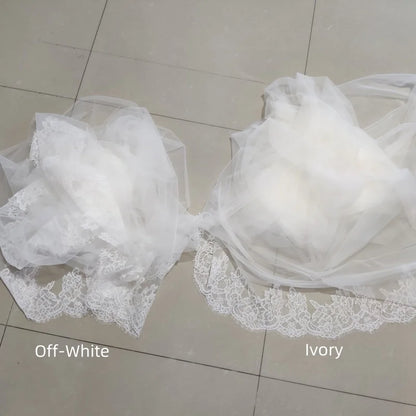 One Tier Mantilla Lace Cathedral Bridal Veil