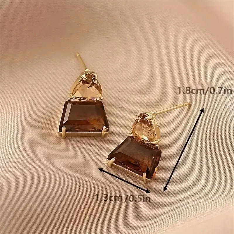 Cubic Zirconia Water Drop Earrings for Women – Crystal Pendant
