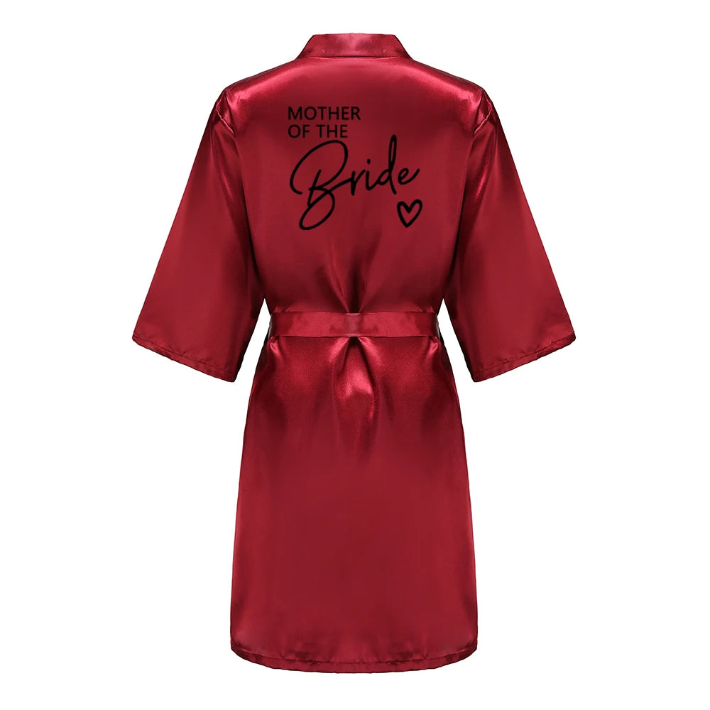 Team Bride Satin Kimono Robe Bridesmaid