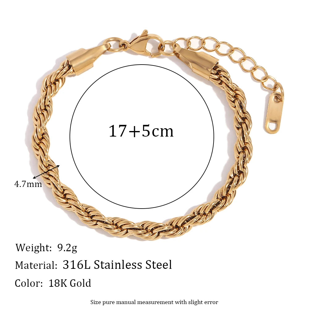 Stainless Steel Chain Bracelet for Women – Gold PVD Plated