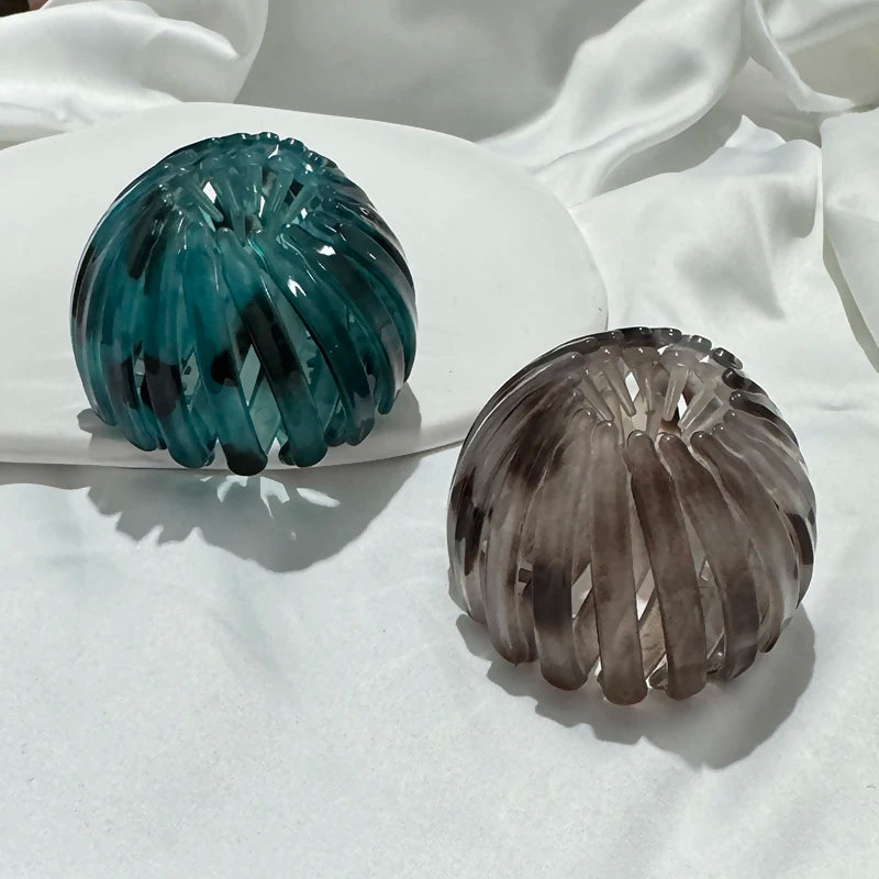 Acrylic Bun Hair Claw Clip – Bird Nest Expanding Style