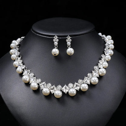 New pearl gemstone jewelry woman necklace set for women by edenista