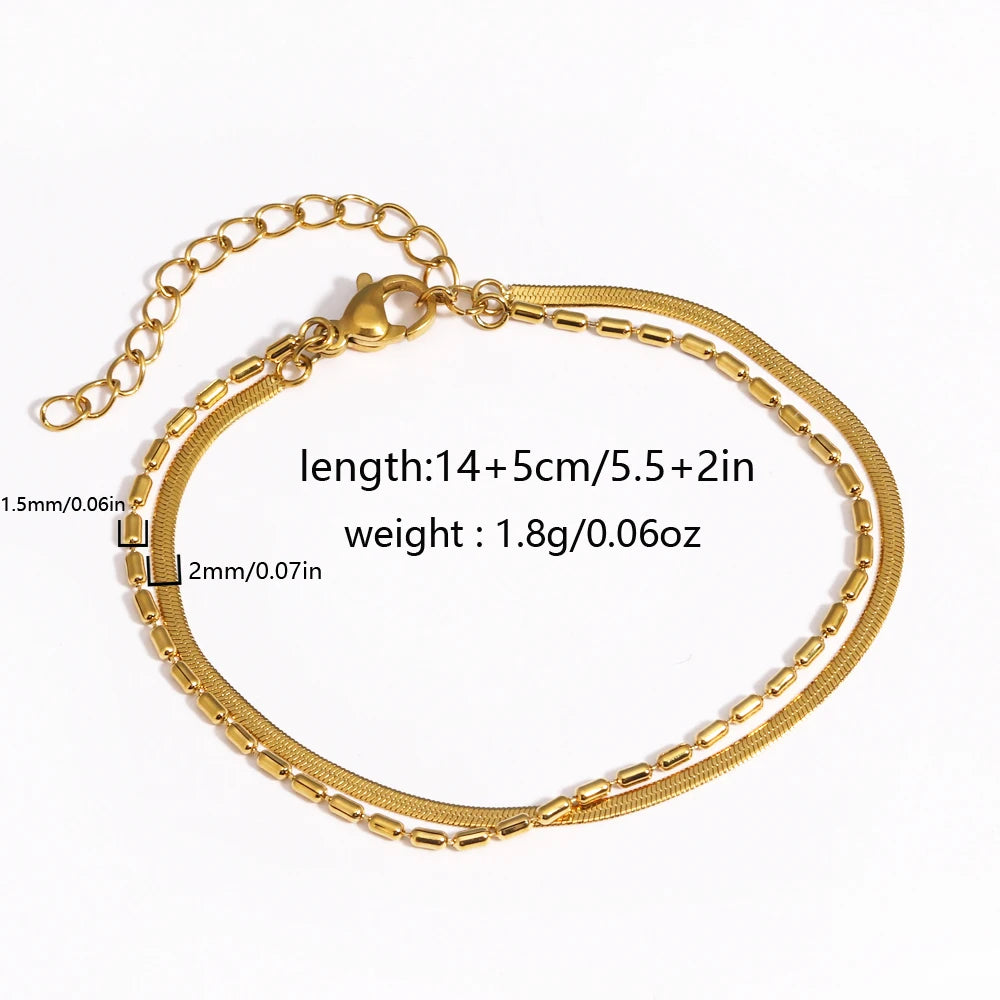 Chunky Gold Plated Stainless Steel Link Chain Bracelet