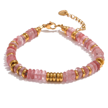 Colourful Natural Stone Beads Handmade Bracelet Bangle