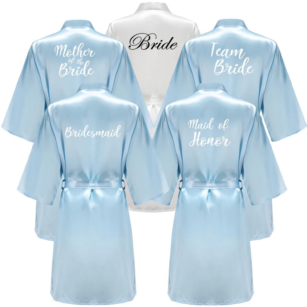 Bridal Party Satin Robe Dressing Gown
