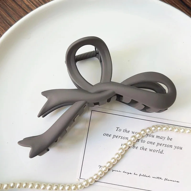 Korean Matte Acrylic Hair Claw Clamp – Geometric Cross Crab Clip Barrettes for Women