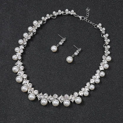 New pearl gemstone jewelry woman necklace set for women by edenista