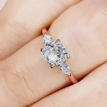 Huitan Cushion CZ Ring for Women