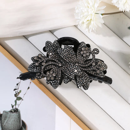 Flower Rhinestone Hair Claw Clips – Fashion Hairgrip Barrettes for Women & Girls