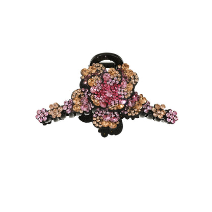 Flower Rhinestone Hair Claw Clips – Fashion Hairgrip Barrettes for Women & Girls