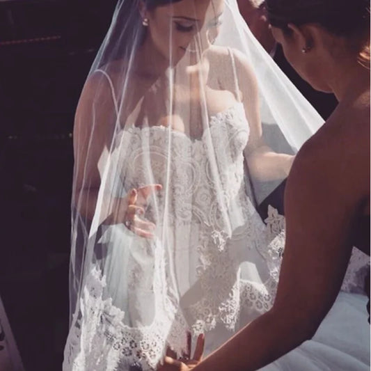Two-Layer Cathedral Lace Bridal Veil 4M
