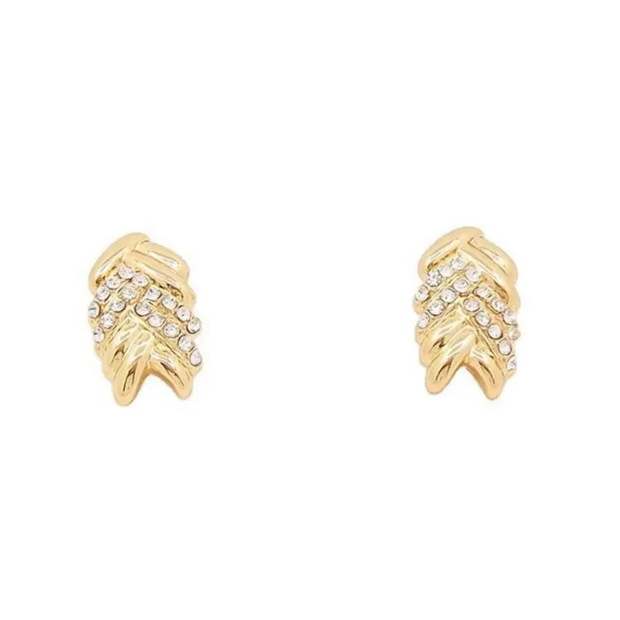 Fashion Crystal Jewelry Set 18k Gold Plated Rhinestone Clear Crystal Necklace Earrings by edenista