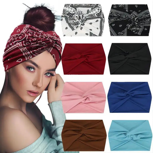 Wide Elastic Sports Headband – Yoga, Pilates & Fitness Sweatband for Women