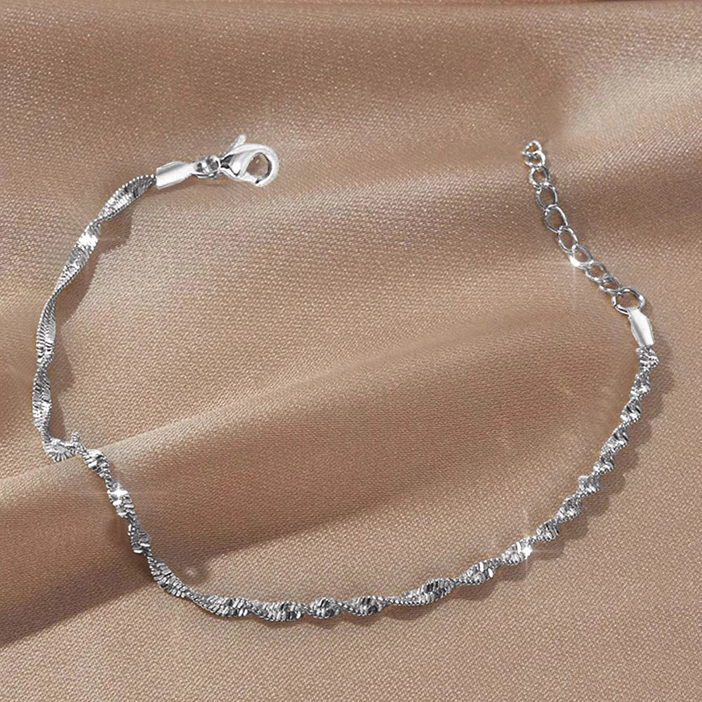 Simple Stainless Steel Chain Bracelet – Bohemian Style